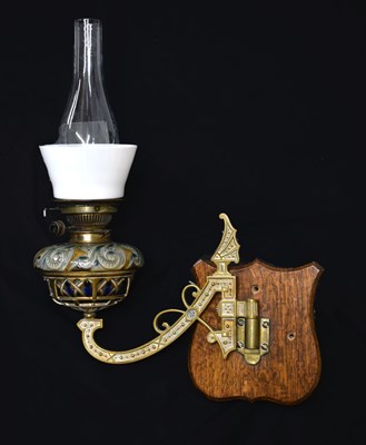 Lot 224 - Late Victorian Doulton Lambeth stoneware wall lamp