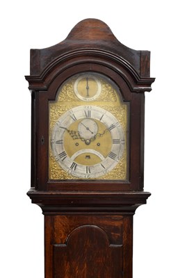 Lot 437 - George III oak-cased 8-day longcase clock with London five-pillar movement