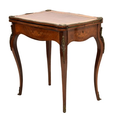 Lot 465 - French fold-over card/games table