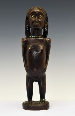 Lot 322 - Ethnographica - African tribal carved wooden Nkisi or ‘power figure'