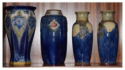 Lot 449 - Four Doulton Lambeth vases