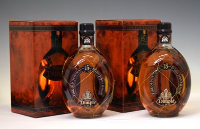 Lot 521 - Haig's Dimple 15 years old Fine Old Original de Luxe Scotch Whisky, two one litre bottles