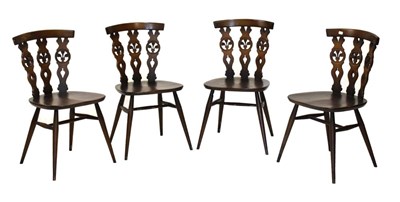 Lot 680 - Set of four Ercol chairs