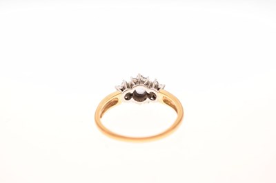 Lot 3 - 18ct gold sapphire and diamond cluster ring