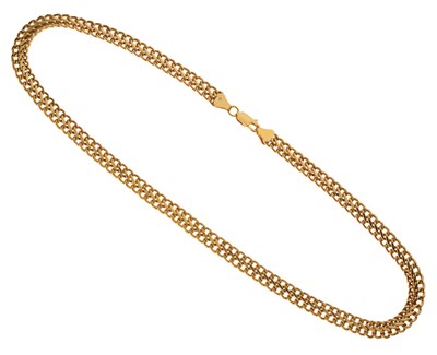 Lot 138 - 9ct gold fancy link necklace