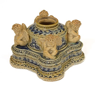 Lot 223 - Doulton Lambeth inkwell