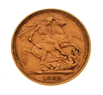 Lot 88 - Queen Victoria Sydney mint gold sovereign, 1889