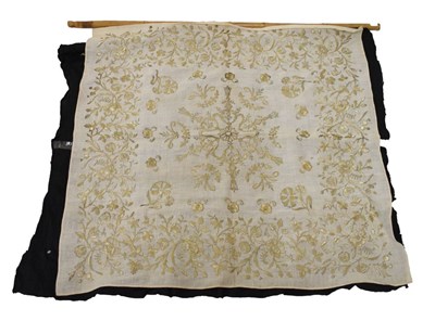 Lot 288 - Gold thread embroidered panel