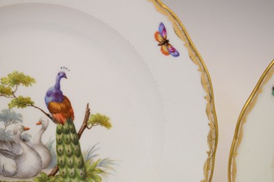 Lot 231 - Pair of Meissen ornithological plates