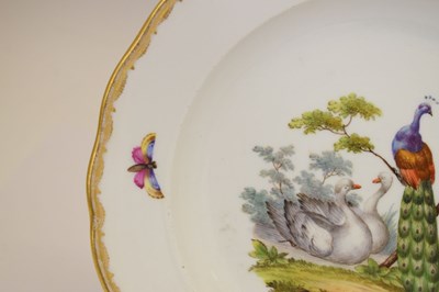 Lot 231 - Pair of Meissen ornithological plates