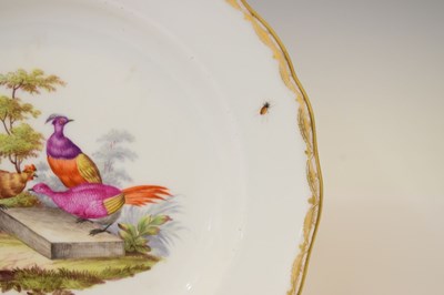Lot 231 - Pair of Meissen ornithological plates