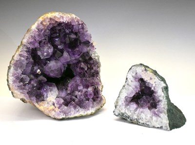 Lot 299 - Two amethyst geodes