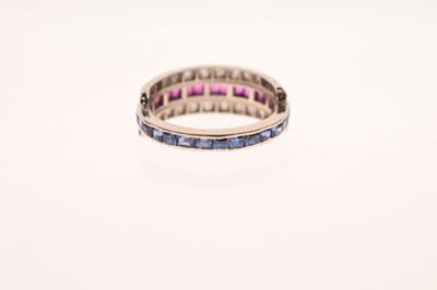 Lot 14 - Art Deco Day and Night ruby, sapphire and diamond ring