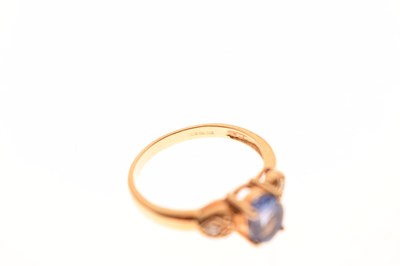 Lot 31 - Tanzanite and diamond 18ct gold dress ring