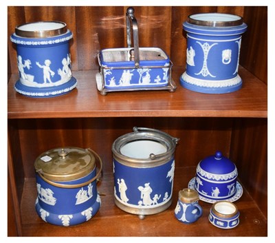 Lot 489 - Wedgwood blue jasperware