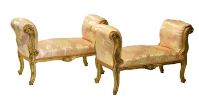 Lot 810 - Pair of scroll window seats