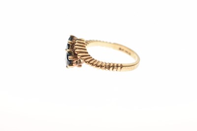 Lot 38 - Two 9ct gold gem-set dress rings