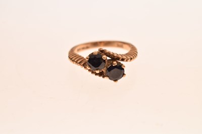 Lot 38 - Two 9ct gold gem-set dress rings