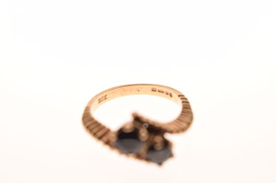 Lot 38 - Two 9ct gold gem-set dress rings