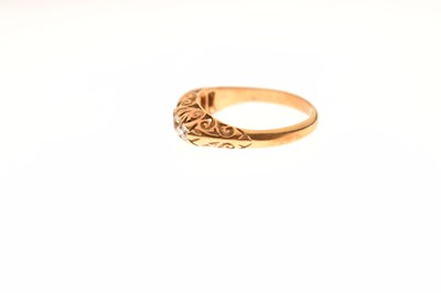 Lot 19 - Diamond five-stone 18ct yellow gold ring