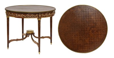 Lot 496 - 19th century French kingwood and parquetry centre table