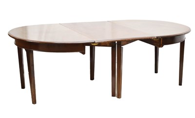Lot 444 - George III mahogany D-end dining table