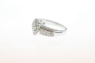 Lot 17 - 9ct white gold and 56 diamond ring