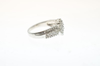 Lot 17 - 9ct white gold and 56 diamond ring