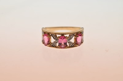 Lot 65 - 9ct gold 'Ayanna' spinel and diamond ring