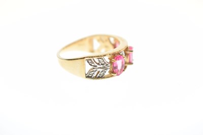 Lot 65 - 9ct gold 'Ayanna' spinel and diamond ring