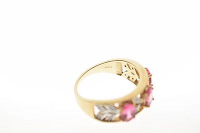 Lot 65 - 9ct gold 'Ayanna' spinel and diamond ring
