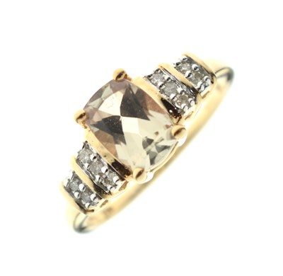 Lot 93 - Three gem-set 9ct gold dress rings