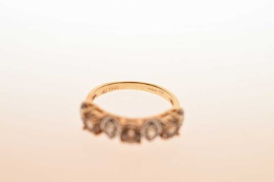 Lot 93 - Three gem-set 9ct gold dress rings