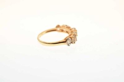 Lot 93 - Three gem-set 9ct gold dress rings