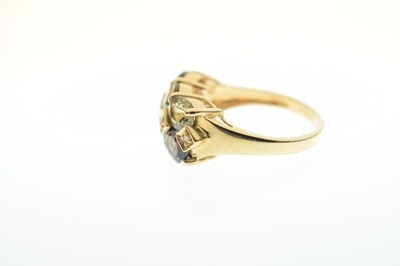 Lot 40 - Gem-set and diamond 9ct gold dress ring