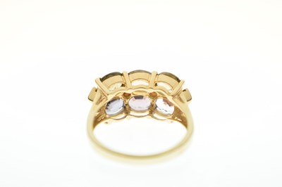 Lot 40 - Gem-set and diamond 9ct gold dress ring