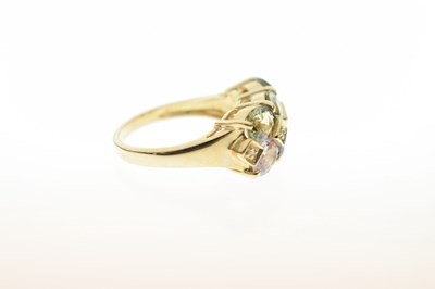 Lot 40 - Gem-set and diamond 9ct gold dress ring