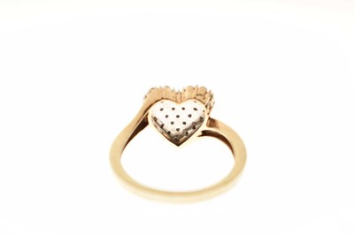 Lot 89 - Three heart-shaped 9ct gold rings