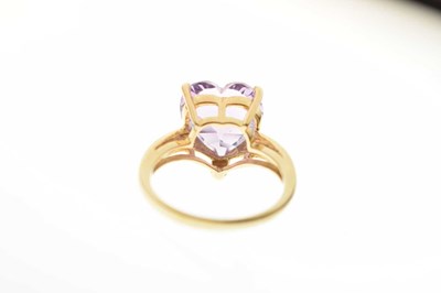 Lot 89 - Three heart-shaped 9ct gold rings