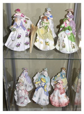 Lot 490 - Set of twelve Royal Worcester limited edition figures