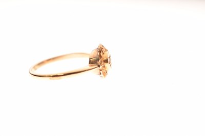 Lot 2 - Unmarked yellow metal ring 2.6g gross approx