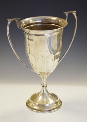 Lot 195 - Edward VIII silver trophy cup with presentation inscription 'Ivor Heath Boxing Club