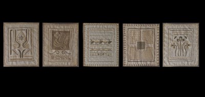 Lot 399 - Group of five early 20th century art-embroidery studies