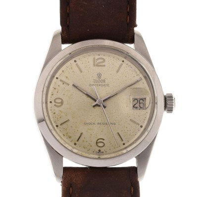 Lot 64 - Tudor - Gentleman's vintage Oysterdate stainless steel cased wristwatch