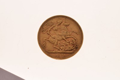 Lot 286 - Queen Victoria gold sovereign, 1891