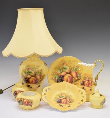 Lot 438 - Aynsley Orchard Gold lamp and other Aynsley china