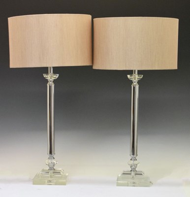 Lot 692 - Pair of modern lamps