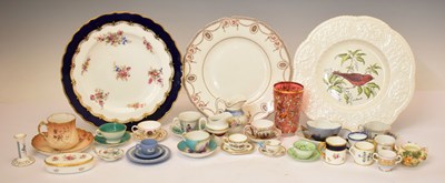 Lot 293 - Assorted late 19th century and later cabinet porcelain, etc