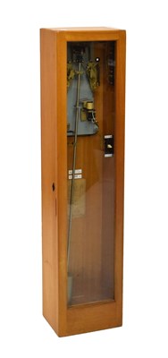 Lot 376 - 20th Century Gent of Leicester beech cased  Synchronome-type clock