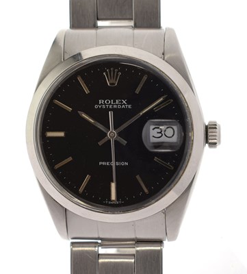 Lot 63 - Rolex - Gentleman's Oysterdate Precision stainless steel case manual wind wristwatch